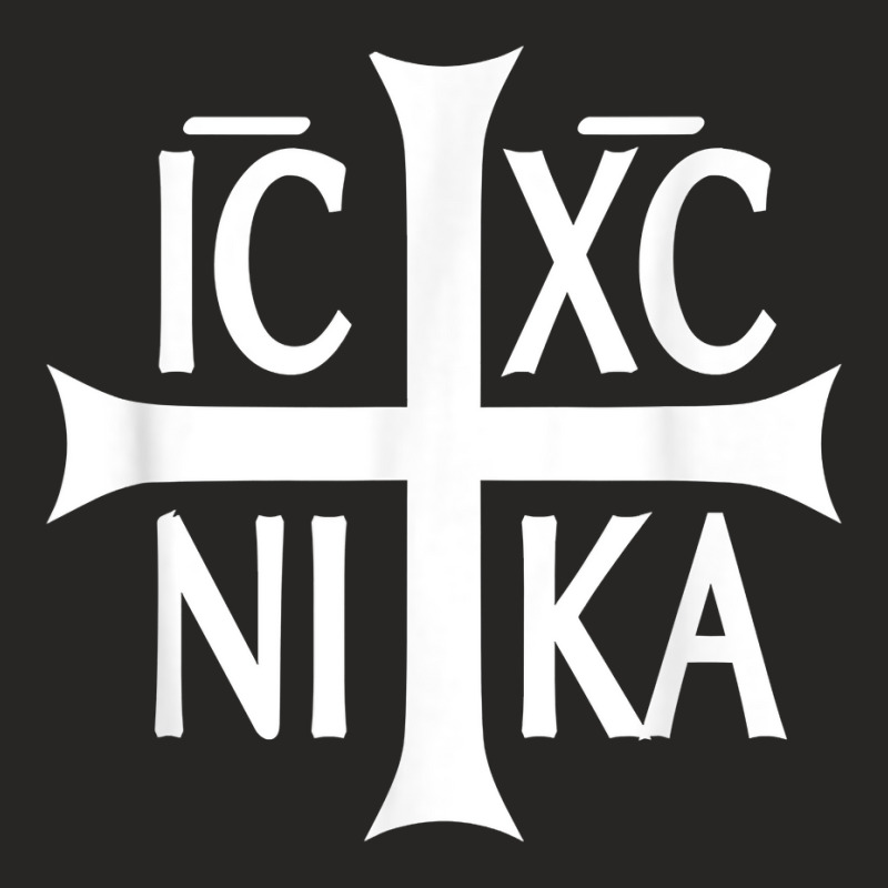 Ic Xc Nika Cross T Shirt Eastern Christian Greek Tee Shirt Ladies Fitted T-shirt | Artistshot