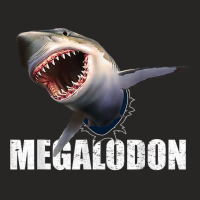 Mens Megalodon Shark Shirt Prehistoric Ocean Humor Gift Tee T Shirt Ladies Fitted T-shirt | Artistshot