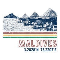 Maldives Bungalow Villas Retro T Shirt Sticker | Artistshot