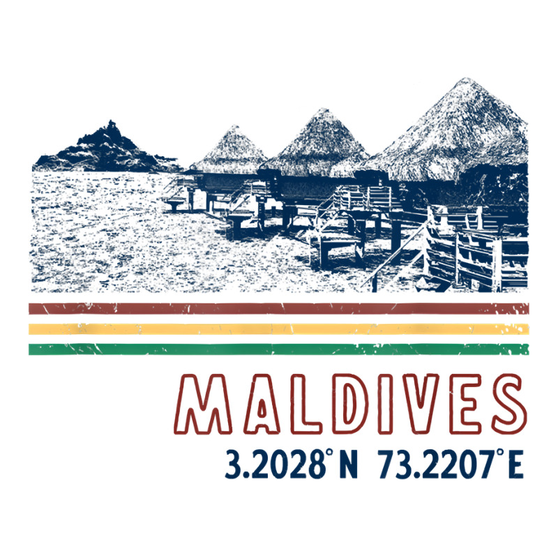 Maldives Bungalow Villas Retro T Shirt Sticker | Artistshot