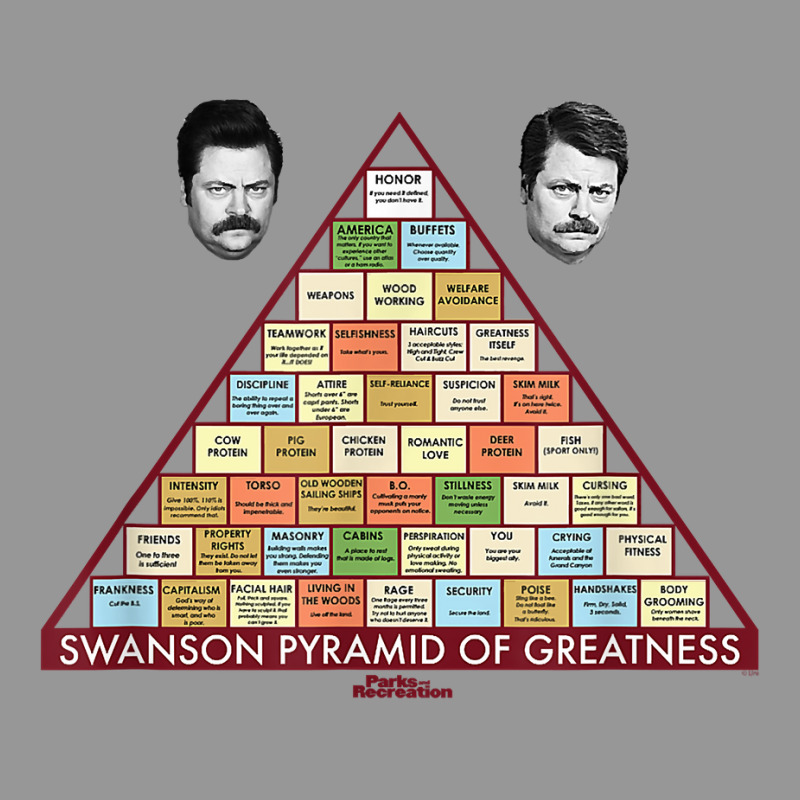 Parks & Recreation Swanson Pyramid Of Greatness T Shirt Women's V-Neck T-Shirt by klezgbnist | Artistshot