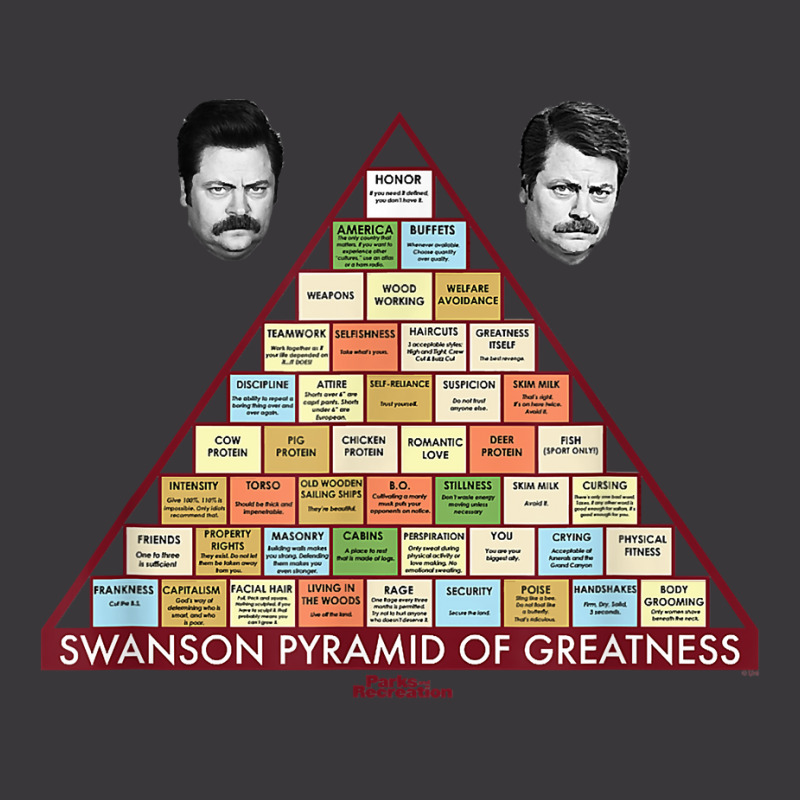 Parks & Recreation Swanson Pyramid Of Greatness T Shirt Ladies Curvy T-Shirt by klezgbnist | Artistshot