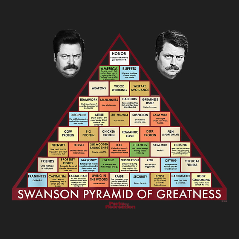 Parks & Recreation Swanson Pyramid Of Greatness T Shirt Ladies Polo Shirt by klezgbnist | Artistshot