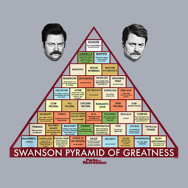 Parks & Recreation Swanson Pyramid Of Greatness T Shirt Tank Dress by klezgbnist | Artistshot