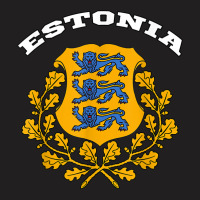 Estonia T Shirt Coat Of Arms Tee Flag Souvenir Tallinn T Shirt T-shirt | Artistshot