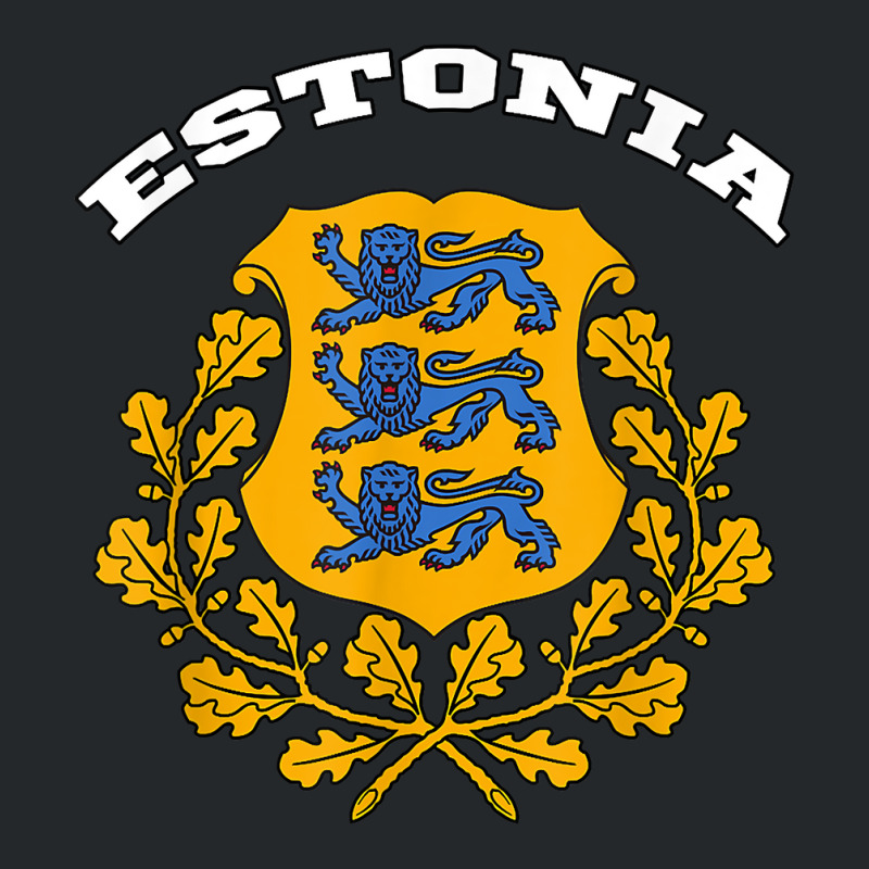 Estonia T Shirt Coat Of Arms Tee Flag Souvenir Tallinn T Shirt Crewneck Sweatshirt | Artistshot