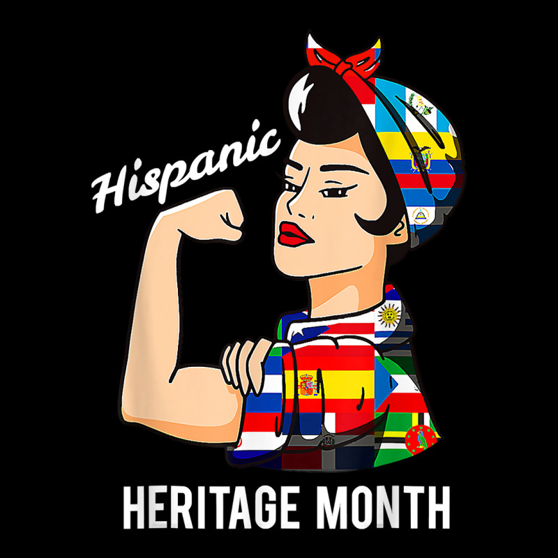 National Hispanic Heritage Month Woman Latin Culture Flags T Shirt Adjustable Cap by woestebjparmal | Artistshot