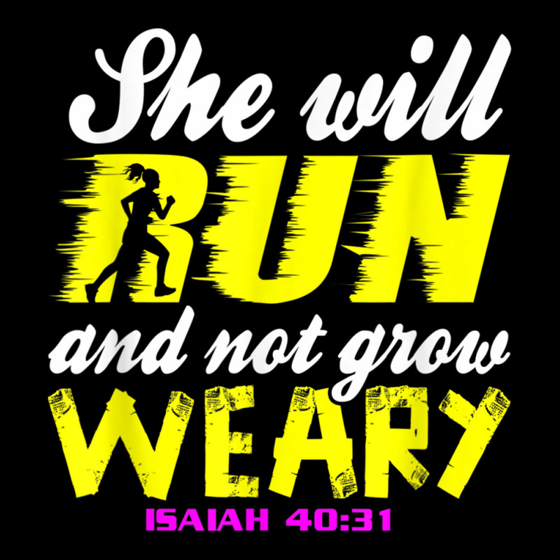 She Will Run And Not Grow Weary Cristian Faith Isaiah 4031 T Shirt V-neck Tee | Artistshot