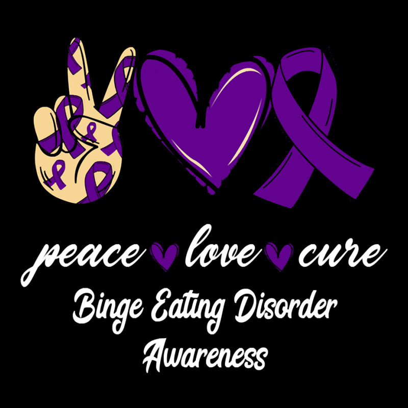 Peace Love Cure Binge Eating Disorder Ribbon Awareness Pullover Hoodie Legging by klezgbnist | Artistshot