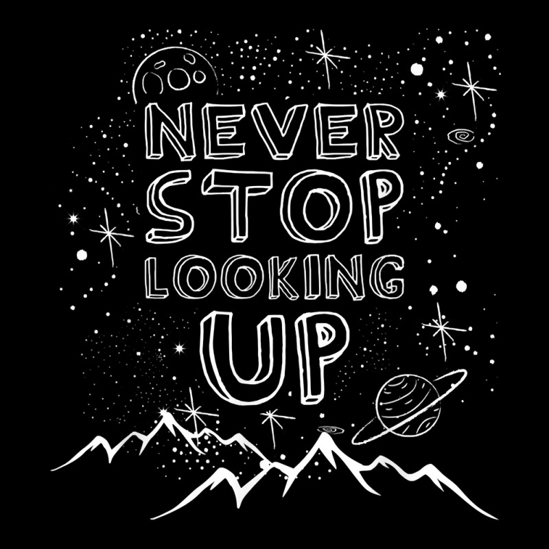 Never Stop Looking Up T Shirt Stargazing Astronomy Shirt Fleece Short by uekirstockpg | Artistshot