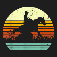 Western Cowboy Reining Horse Sliding Stop Retro Sun Style T Shirt Classic T-shirt | Artistshot