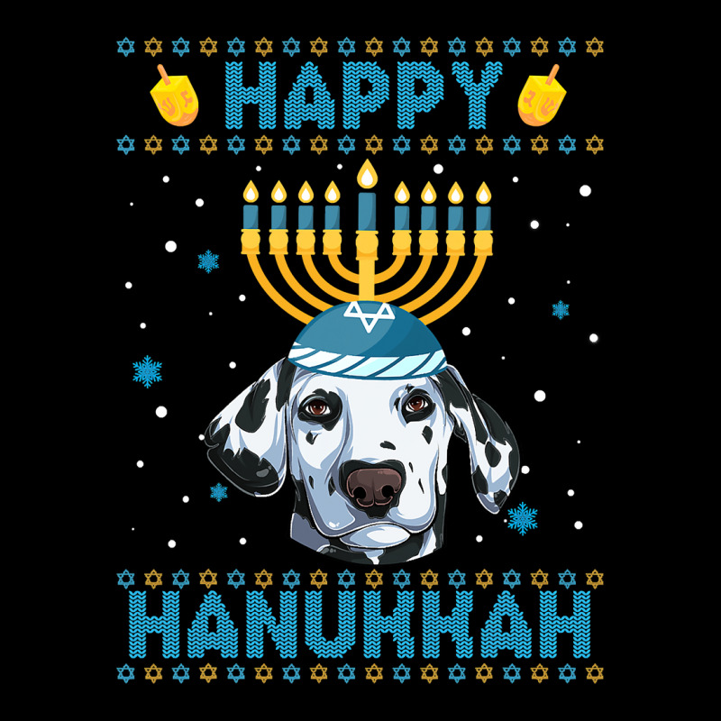 Dalmatian Dog Mens Happy Hanukkah Dalmatian Hanukkah Ugly Sweater Chri Adjustable Cap by pester | Artistshot