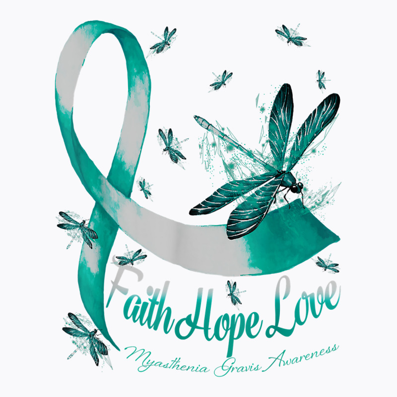 Faith Hope Love Myasthenia Gravis Awareness Dragonfly T Shirt T-shirt | Artistshot