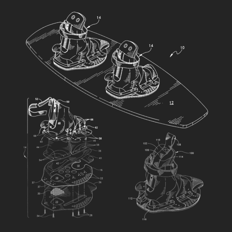 Wakeboard Blueprint Shirt   Wakeboarding Boat Wake Board Tee 3/4 Sleeve Shirt | Artistshot