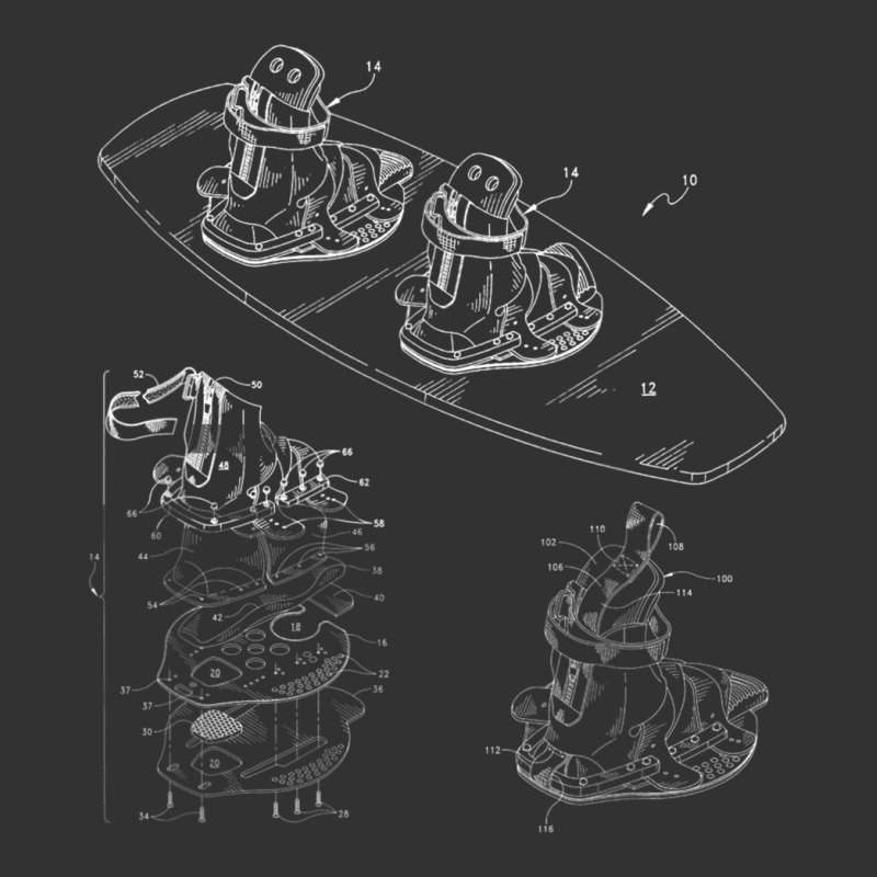 Wakeboard Blueprint Shirt   Wakeboarding Boat Wake Board Tee Baby Bodysuit | Artistshot