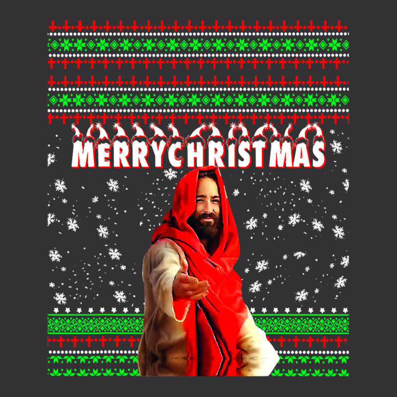 Christian Merry Christmas Funny Jesus Nativity 262 Bibble Jesus Vintage Hoodie And Short Set by pester | Artistshot