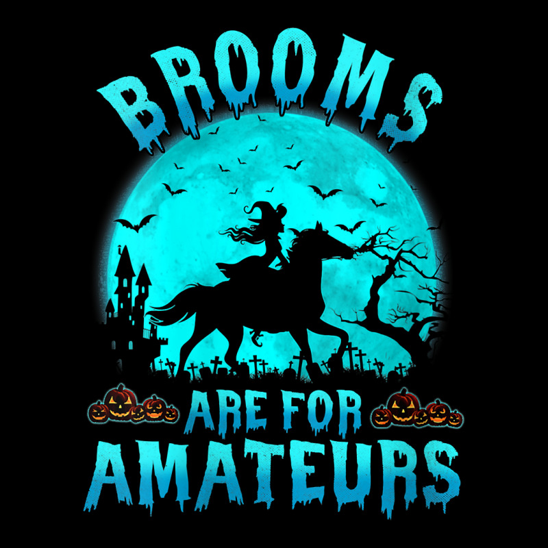 Womens Brooms Are For Beginners Or Amateurs Horses Witch Halloween V N Fleece Short by derosaatlamos | Artistshot