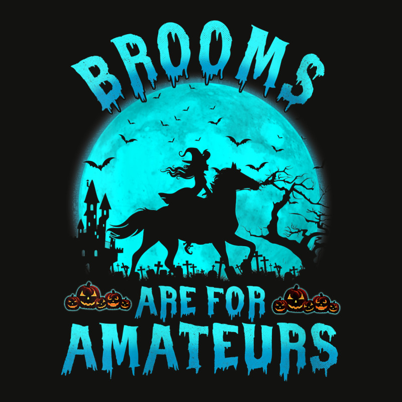 Womens Brooms Are For Beginners Or Amateurs Horses Witch Halloween V N Scorecard Crop Tee by derosaatlamos | Artistshot