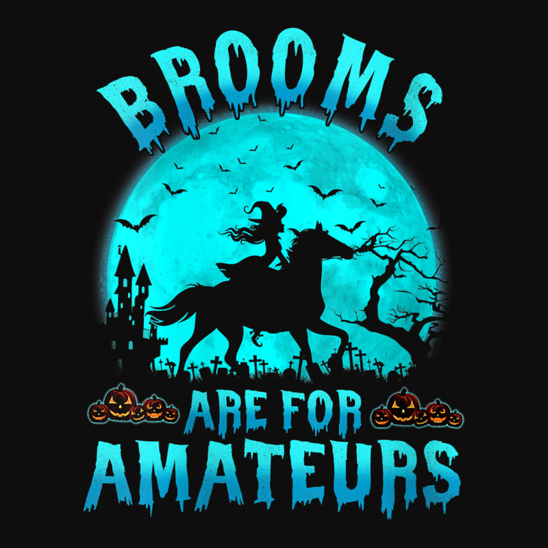 Womens Brooms Are For Beginners Or Amateurs Horses Witch Halloween V N Crop Top by derosaatlamos | Artistshot