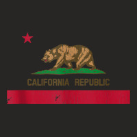 Vintage 1846 California Bear Republic State Flag Tank Top Ladies Fitted T-shirt | Artistshot