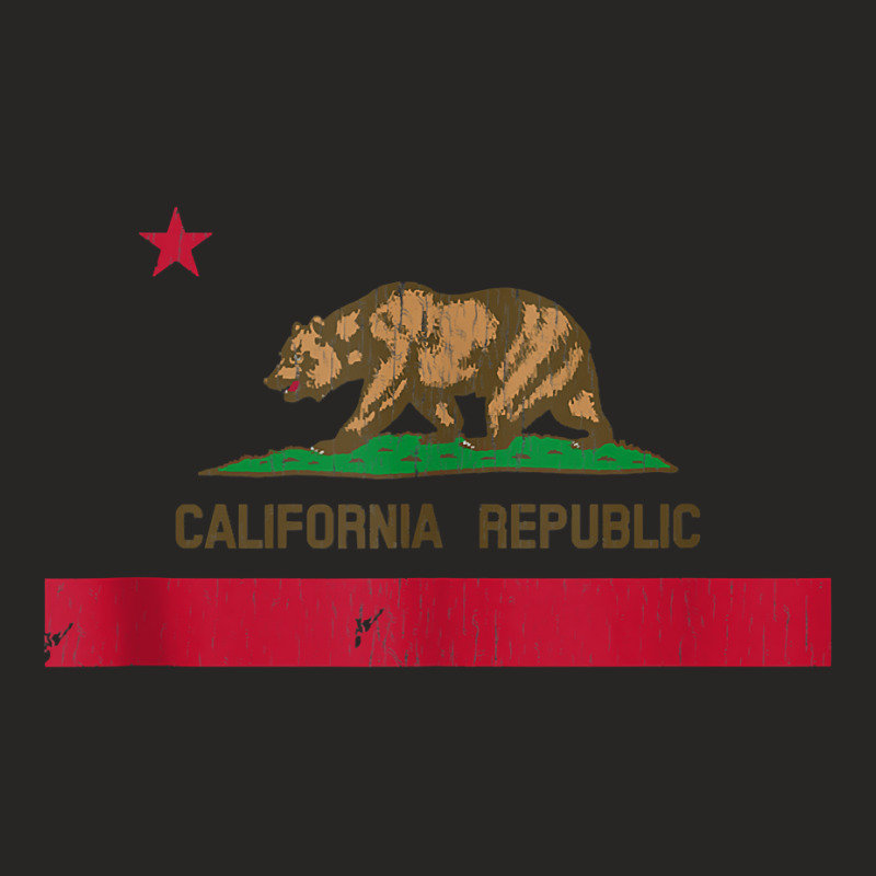 Vintage 1846 California Bear Republic State Flag Tank Top Ladies Fitted T-Shirt by milkeyderamse | Artistshot