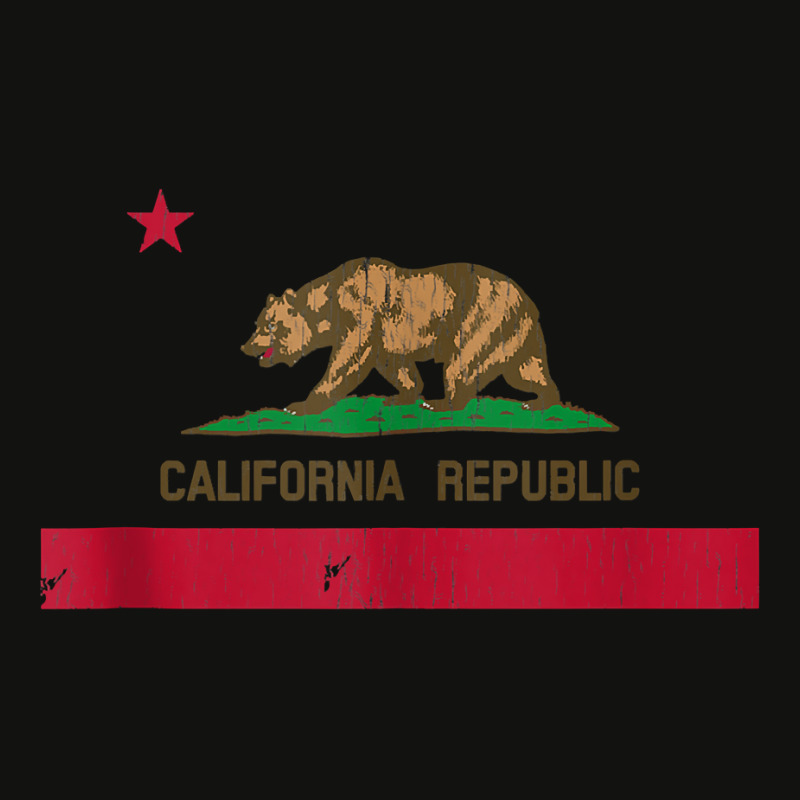 Vintage 1846 California Bear Republic State Flag Tank Top Scorecard Crop Tee by milkeyderamse | Artistshot