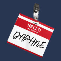 Hello My Name Is Daphne Funny Halloween Name Tag Custome T Shirt Ladies Denim Jacket | Artistshot