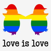 Love Is Love Penguin For Light Baby Bibs | Artistshot