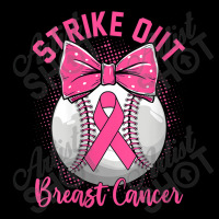 Womens Strike Out Breast Cancer Awareness Day Pink Ribbon Baseball V-neck Tee | Artistshot