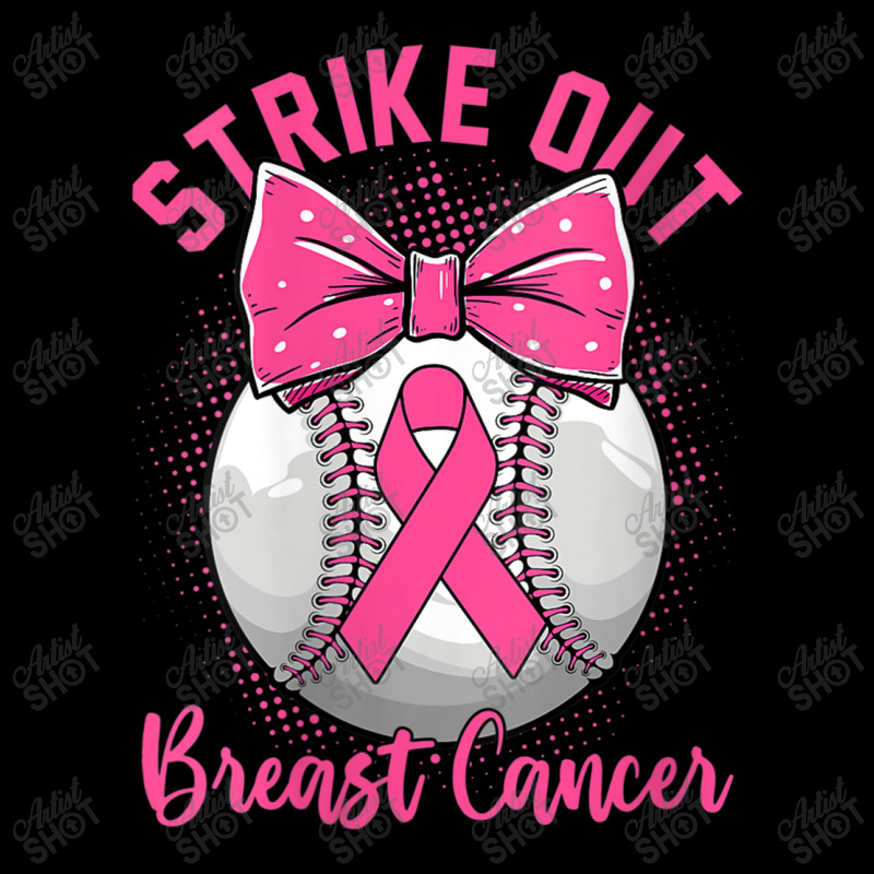 Womens Strike Out Breast Cancer Awareness Day Pink Ribbon Baseball Men's 3/4 Sleeve Pajama Set by LaytonDesign | Artistshot