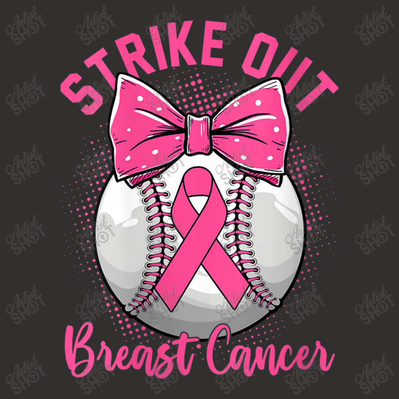 Womens Strike Out Breast Cancer Awareness Day Pink Ribbon Baseball Champion Hoodie by LaytonDesign | Artistshot