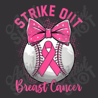 Womens Strike Out Breast Cancer Awareness Day Pink Ribbon Baseball Vintage Hoodie And Short Set | Artistshot