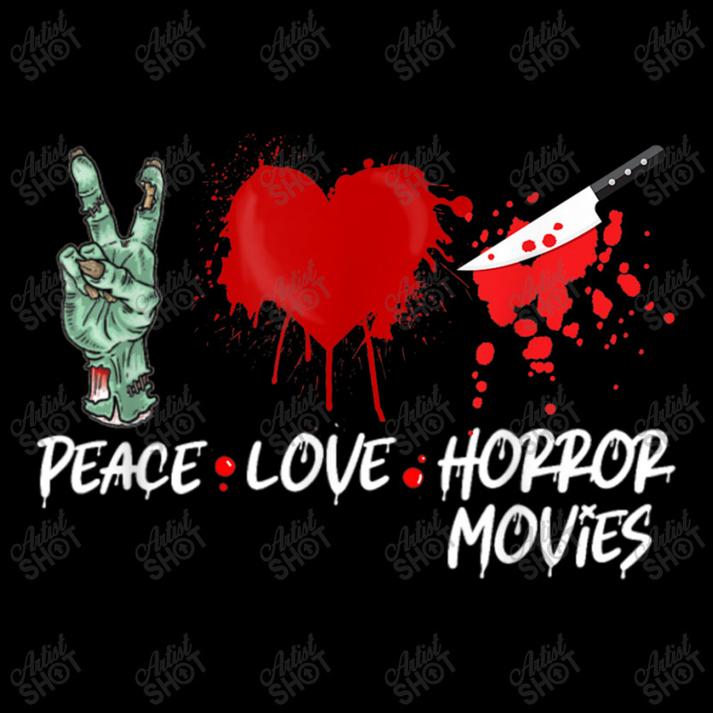 Peace Love Horror Movies Funny Halloween Costume Men Women Character A Fleece Short | Artistshot