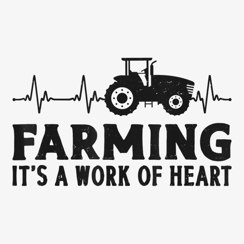 Farming Farmer Girl Heartbeat Farming It's A Work Of Heart T Shirt Ladies Fitted T-Shirt by woestebjparmal | Artistshot