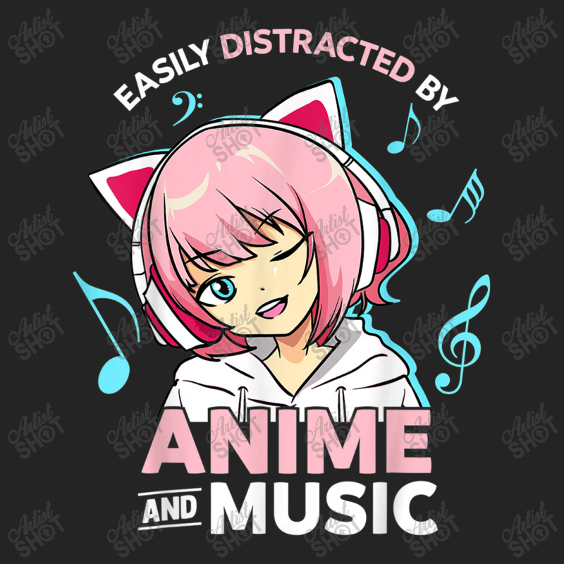 Easily Distracted By Anime And Music Women Anime Teen Girls 3/4 Sleeve Shirt by MadisonDesign | Artistshot