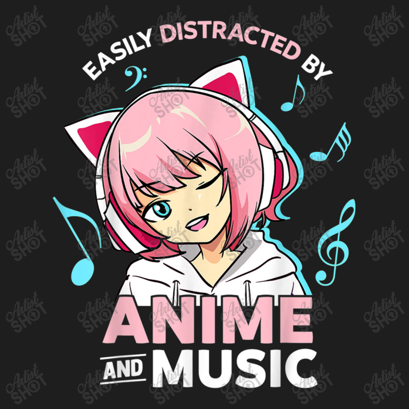 Easily Distracted By Anime And Music Women Anime Teen Girls Classic T-shirt by MadisonDesign | Artistshot