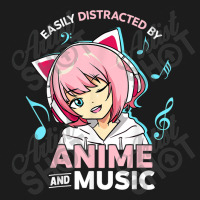 Easily Distracted By Anime And Music Women Anime Teen Girls Hoodie & Jogger Set | Artistshot