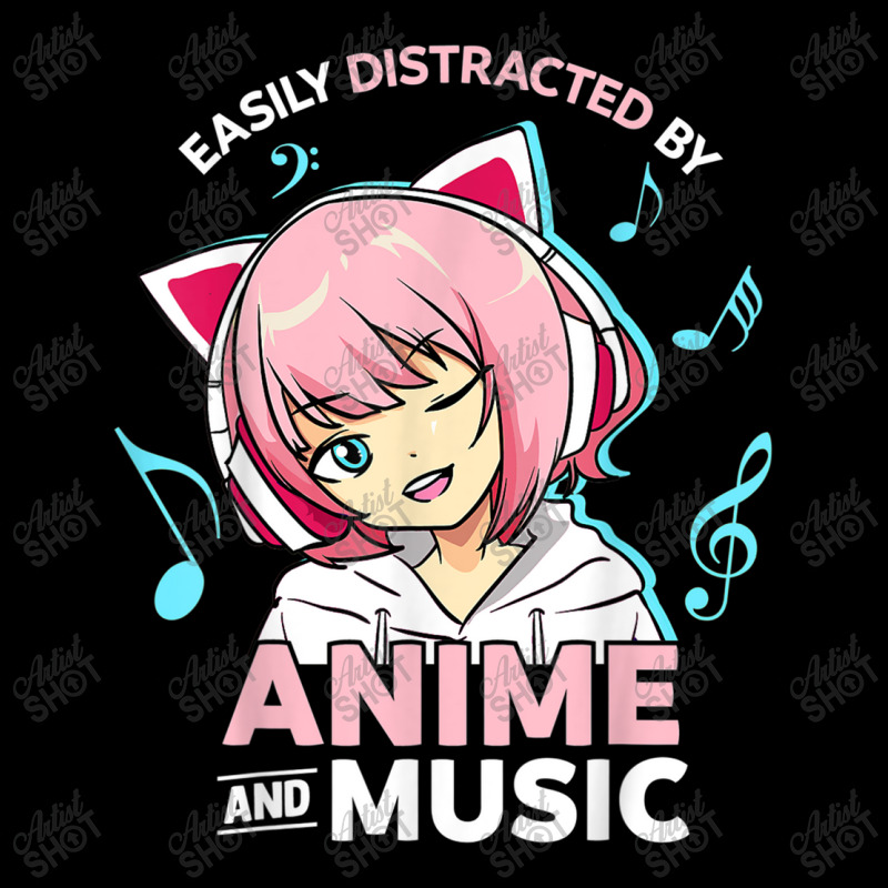 Easily Distracted By Anime And Music Women Anime Teen Girls Maternity Scoop Neck T-shirt by MadisonDesign | Artistshot