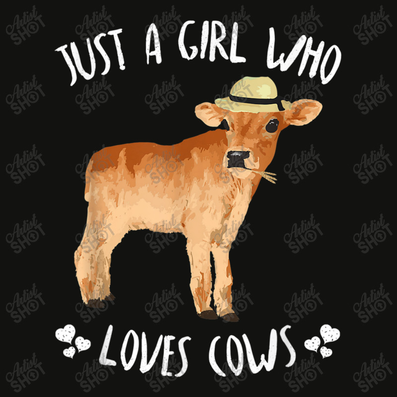 Fun Cute Just A Girl Who Loves Cows Scorecard Crop Tee by MadisonDesign | Artistshot