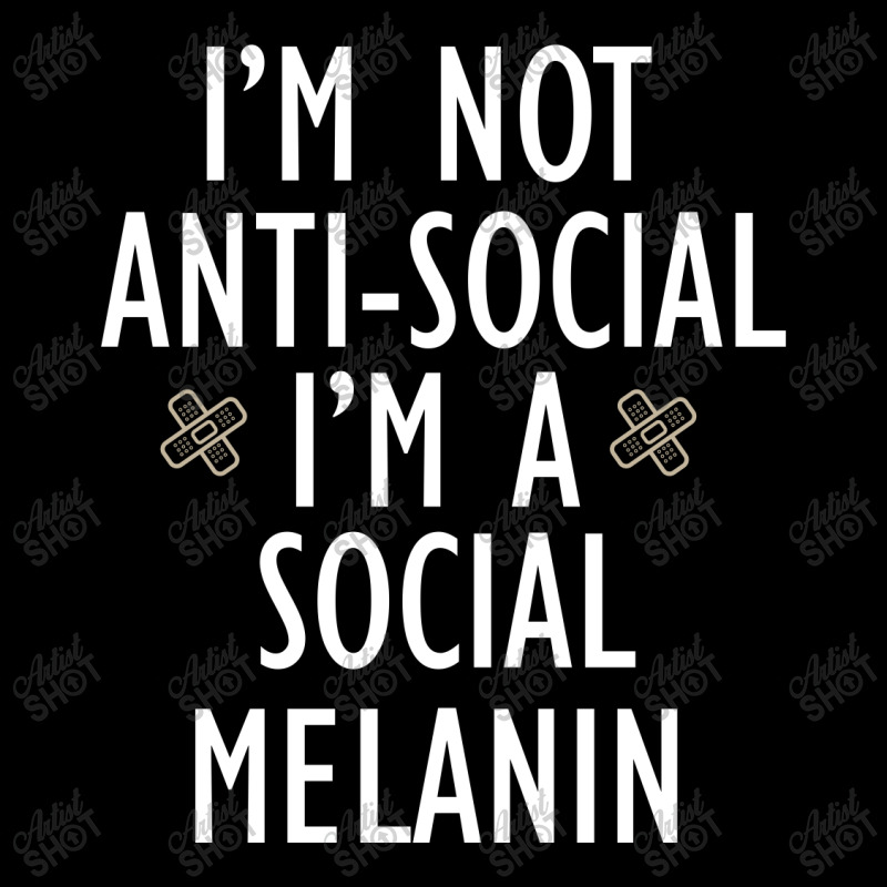 I'm Not Anti-social I;m A Social Melanin Long Sleeve Baby Bodysuit | Artistshot