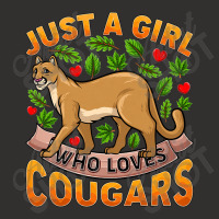 Funny Cougar Animal Lover Just A Girl Who Loves Cougars Premium Champion Hoodie | Artistshot