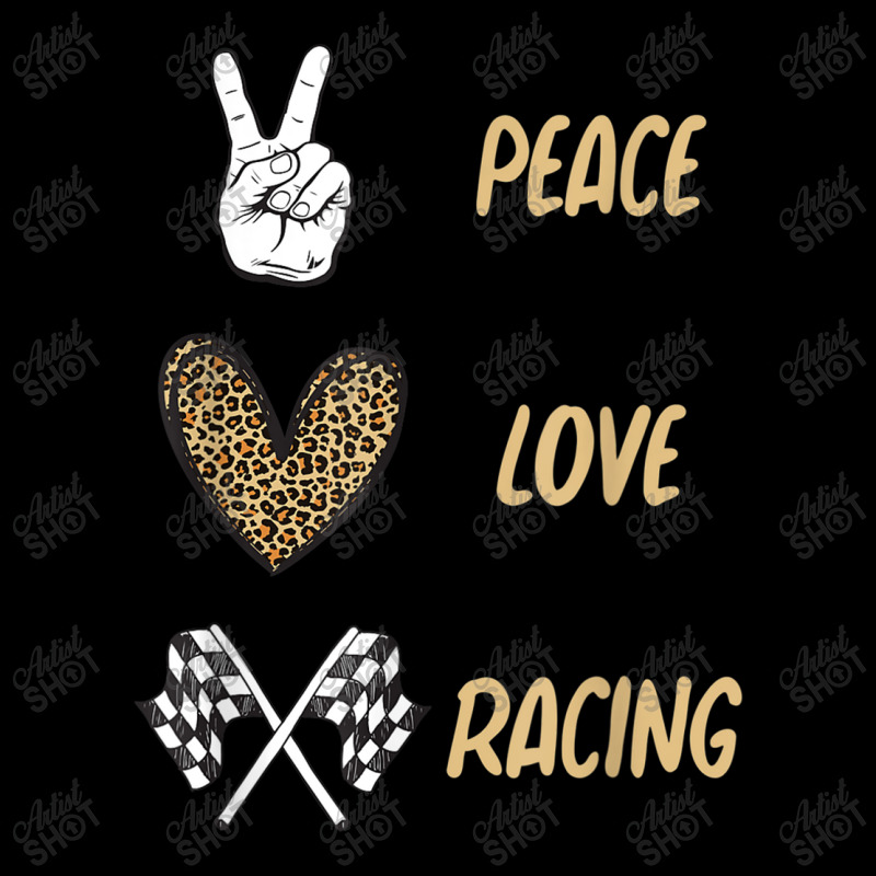 Women's Racing Design Kids Girls Peace Love Racing Race Flag Video Gam Men's 3/4 Sleeve Pajama Set by CaleDesign | Artistshot