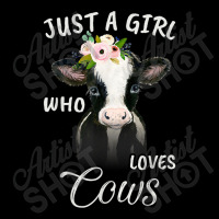 Funny Gift Watercolor Just A Girl Who Loves Cows Adjustable Cap | Artistshot