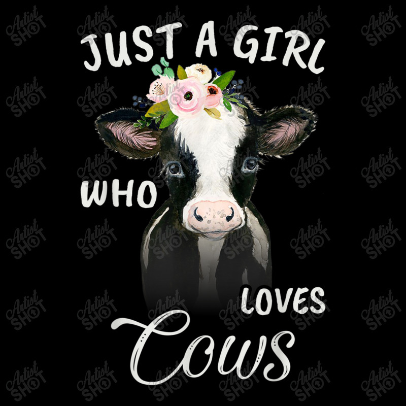 Funny Gift Watercolor Just A Girl Who Loves Cows Adjustable Cap by MadisonDesign | Artistshot