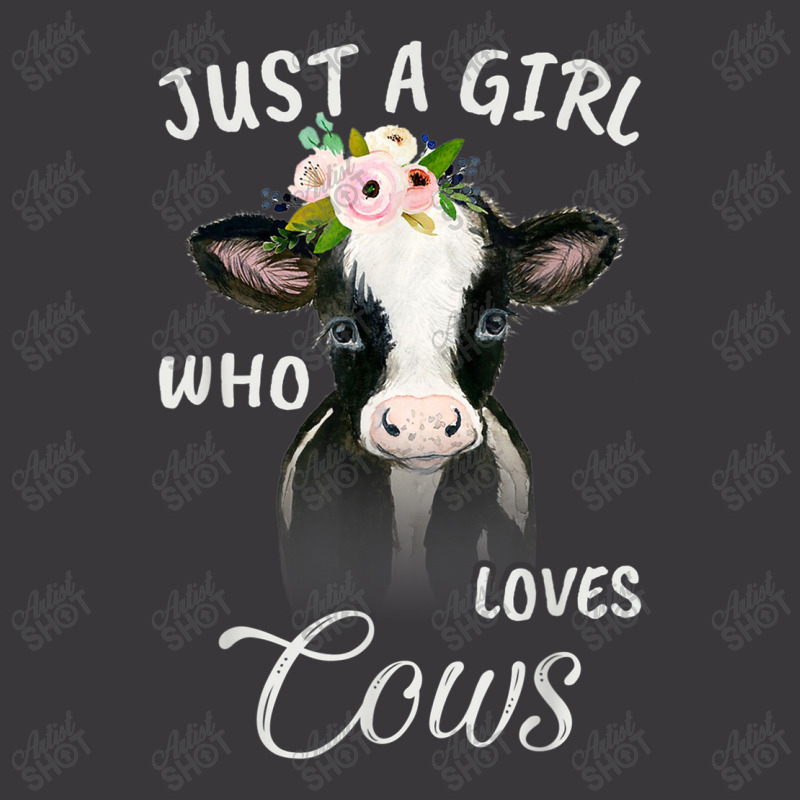 Funny Gift Watercolor Just A Girl Who Loves Cows Ladies Curvy T-Shirt by MadisonDesign | Artistshot