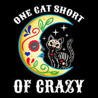 One Cat Short Of Crazy Sugar Skull Moon And Kitten Painting Lightweight Hoodie | Artistshot