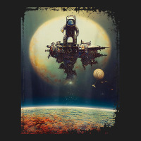 Astronaut Stranded On A Destroyed Space Station Solar System T Shirt Classic T-shirt | Artistshot