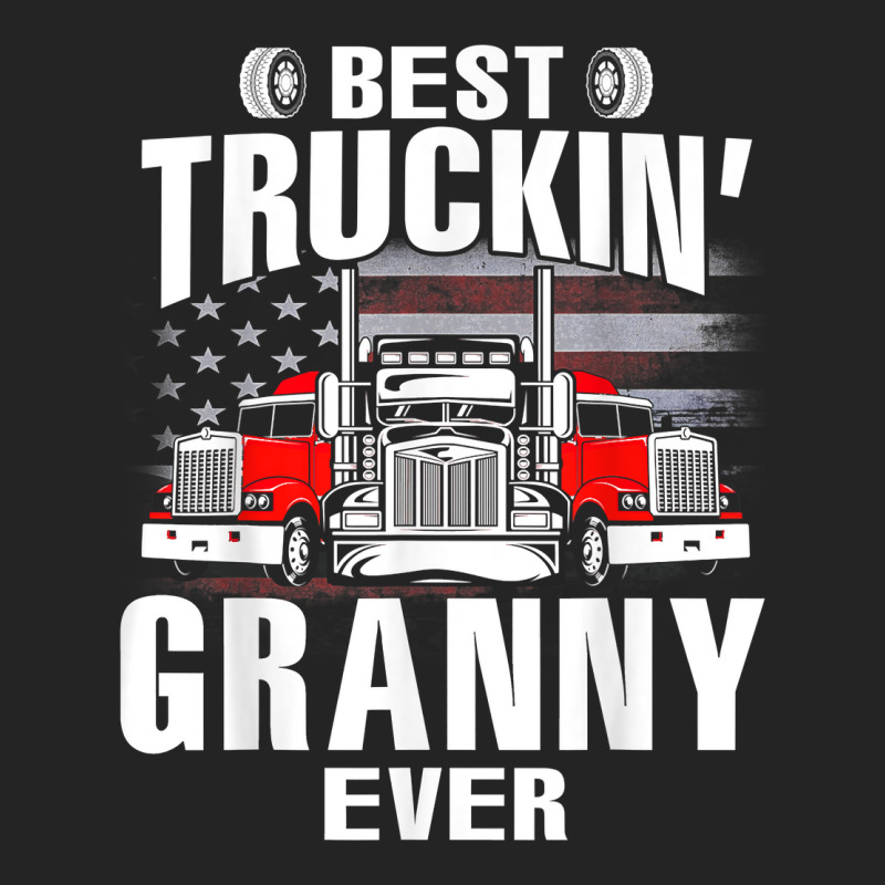 Best Truckin' Granny Ever Usa Flag Father's Day T Shirt 3/4 Sleeve Shirt by dubrayhecallezhd | Artistshot