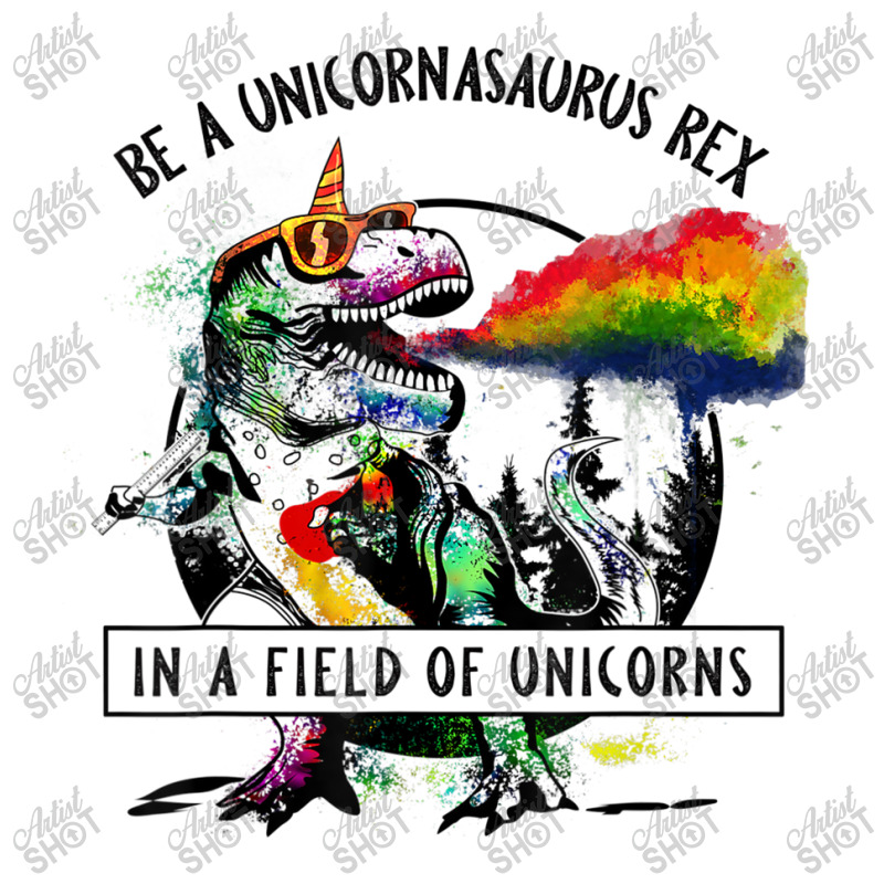 Be A Unicornasaurus Rex In A Field Of Unicorn Dinosaur T Rex Music Vin Crewneck Sweatshirt | Artistshot