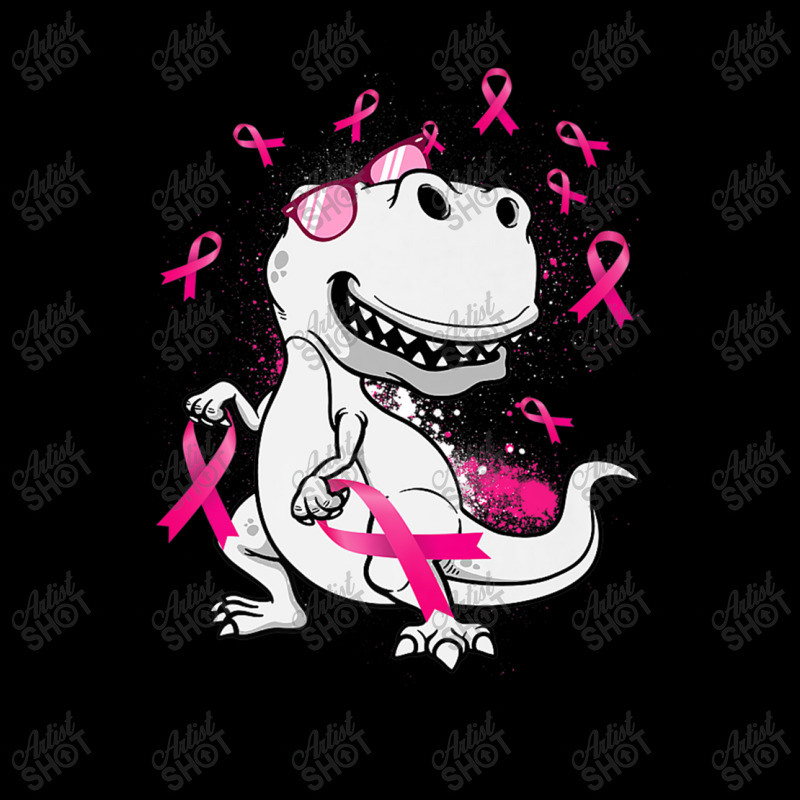 In October We Wear Pink Breast Cancer T Rex Dinosaur Boys Cropped Hoodie by MadisonDesign | Artistshot